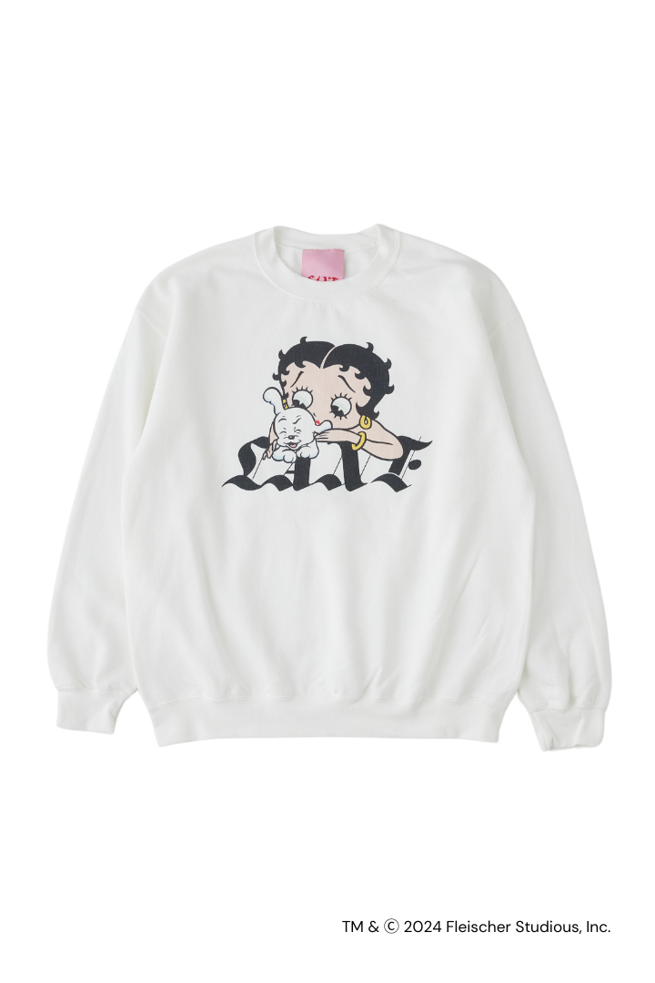 BETTY BOOP™ WITH PADGY™ CREWNECK SWEATSHIRT