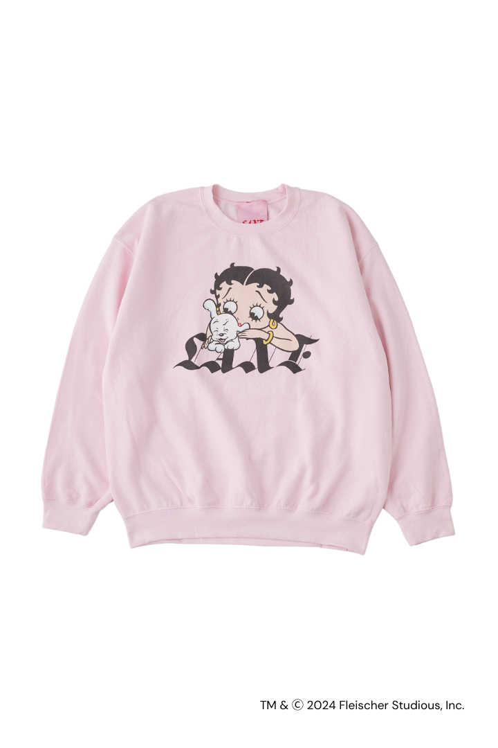 BETTY BOOP™ WITH PADGY™ CREWNECK SWEATSHIRT