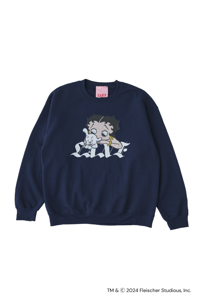 BETTY BOOP™ WITH PADGY™ CREWNECK SWEATSHIRT